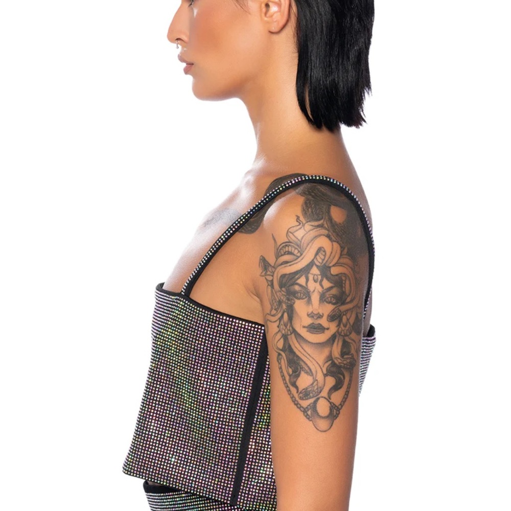 Rhinestone Crop Top size XL - Picture 3 of 5